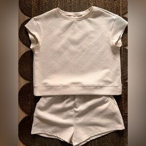 Textured White Two-Piece Set
